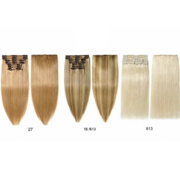 Premium Grade  Human  clip in remy hair extentions main image 4